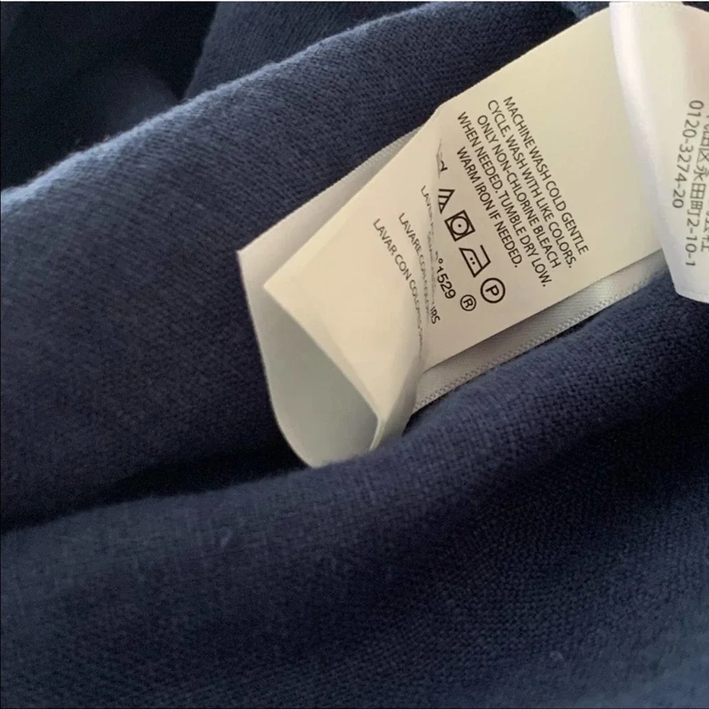 New Ralph Lauren Maxi Linen Navy Long Dress - Picture 14 of 16
